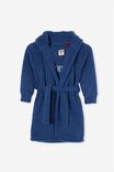 Boys Hooded Long Sleeve Sherpa Gown Personalised, PETTY BLUE - alternate image 3