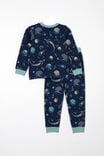 Ace Long Sleeve Pyjama Set, IN THE NAVY/ SPACE GLOW - alternate image 3