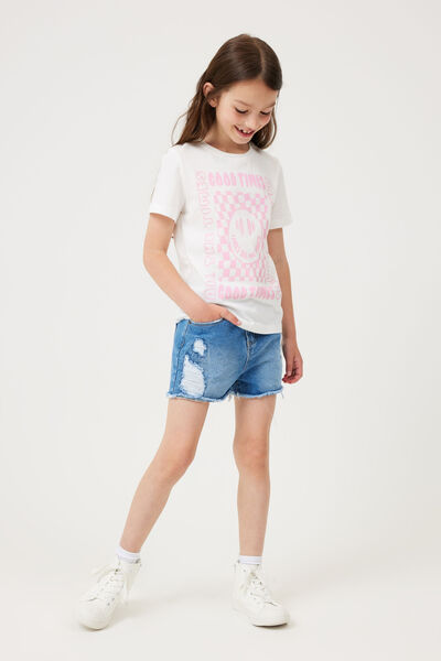 Camiseta - Penelope Short Sleeve Tee, VANILLA/GOOD TIMES