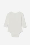 Organic Newborn Long Sleeve Bubbysuit, MILK/BEST THING TO COME OUT OF 2023 - alternate image 3