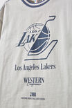 NBA LA Lakers Drop Shoulder Short Sleeve Tee, LCN NBA WINTER GREY/LA LAKERS - alternate image 2