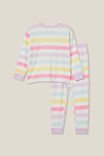 Serena Long Sleeve Pyjama Set, MULTI/BOLD RAINBOW STRIPE - alternate image 3