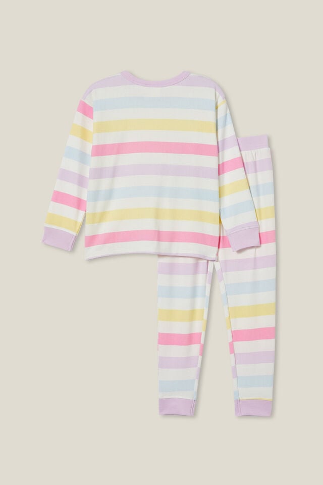 Serena Long Sleeve Pyjama Set, MULTI/BOLD RAINBOW STRIPE