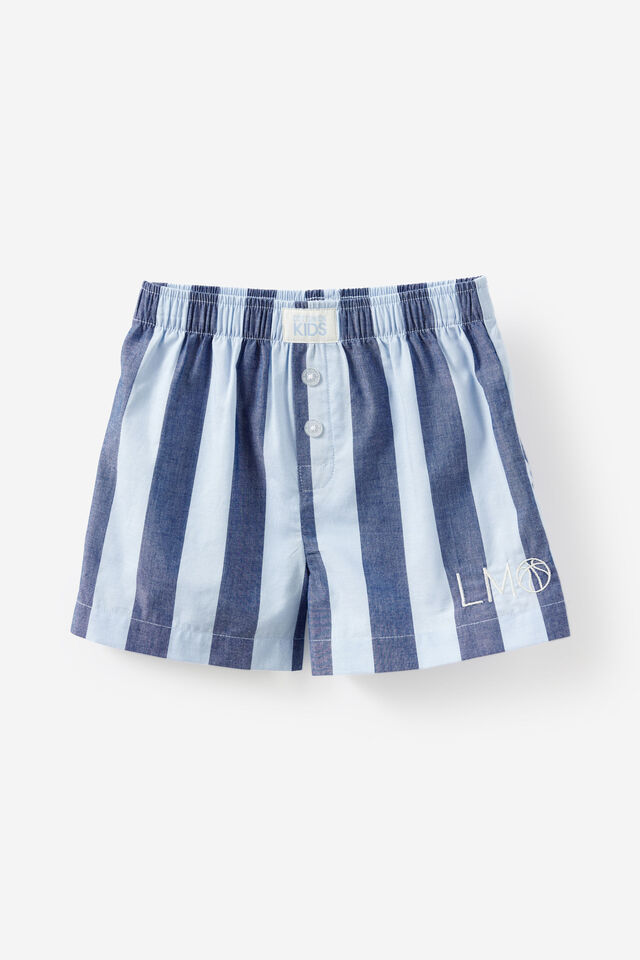 Presley Pyjama Short Personalised, IN THE NAVY/DAWN BLUE STRIPE