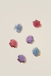 Claudette Claw Clips, BLUE/LILAC/PINK SHELLS - alternate image 2