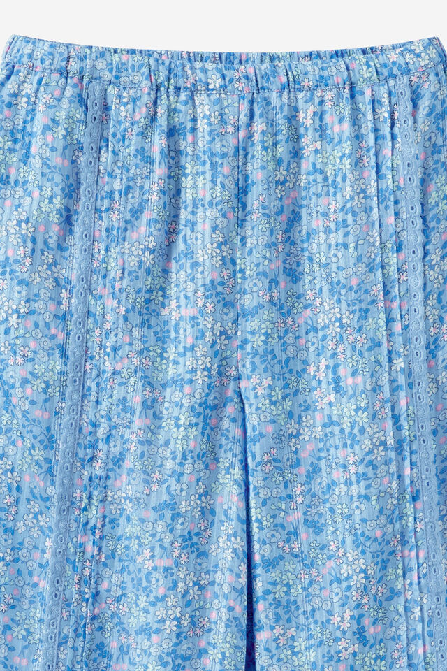 Gigi Wide Leg Pant, BLUE BONNET/FLORAL