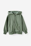 Sammy Zip Through Hoodie, KHAKI - example image 1