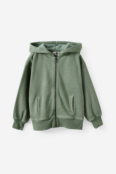 Sammy Zip Through Hoodie, KHAKI