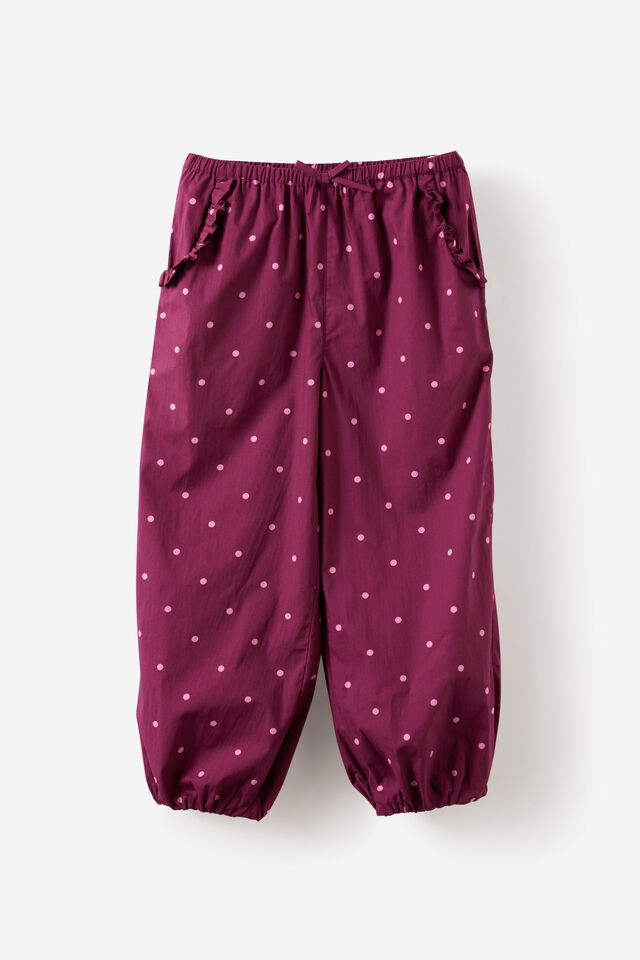 Gigi Bubble Hem Pant, BERRY JAM/STRAWBERRY MILK SPOT
