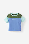Select Colour: BLUE BONNET/KHAKI COLOUR BLOCK