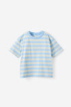 Essentials Short Sleeve Tee, CLOUD BLUE/BUTTER YELLOW/VANILLA STRIPE - example image 2