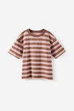 Essentials Short Sleeve Tee, COOKIE CRUMBLE/SUN KISSED/VANILLA STRIPE - example image 1
