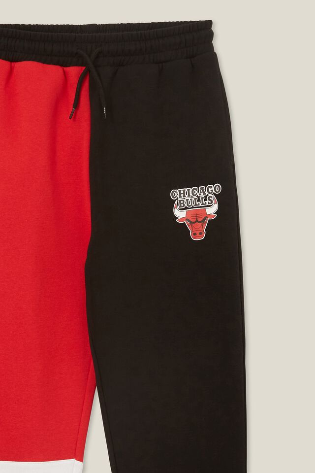 License Super Slouch Trackpant, LCN NBA RED/CHICAGO BULLS COLOUR BLOCK