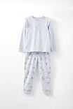 Ava Long Sleeve Pyjama Set Licensed, LCN DIS MORNING BLUE/BALLET CINDERELLA - alternate image 1