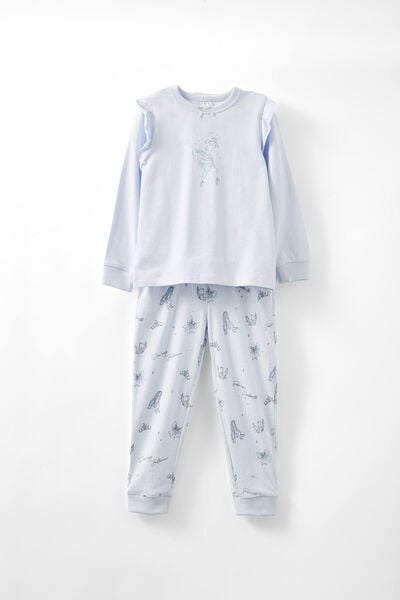 Ava Long Sleeve Pyjama Set Licensed, LCN DIS MORNING BLUE/BALLET CINDERELLA