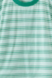 Essentials Short Sleeve Tee, SEA GLASS/ENGLISH IVY/VANILLA STRIPE - example image 3