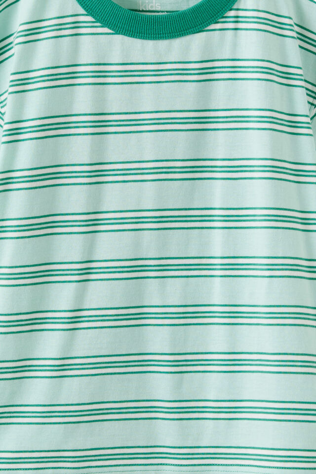 Essentials Short Sleeve Tee, SEA GLASS/ENGLISH IVY/VANILLA STRIPE
