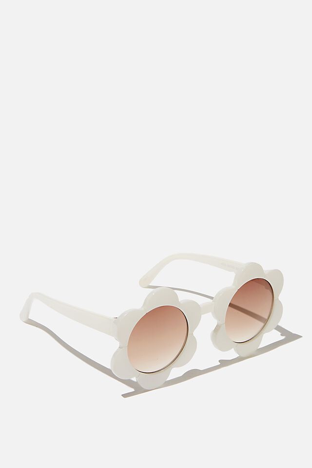 Kids Retro Sunglasses, MILKY WHITE FLOWER