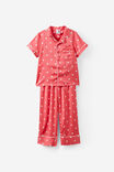 Lullaluxe Short/Long Pj Set Personalised, CORAL RED/ARIA SPOT - example image 2