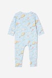 Dr Suess The Long Sleeve Zip Romper, LCN DRS FROSTY BLUE/OH THE PLACES - alternate image 3