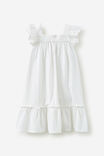 Luna Flutter Sleeve Dress, WHITE/TINY TULIP STAMP - alternate image 3