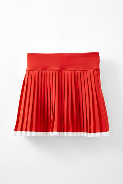 Ashleigh Tennis Skirt, VARSITY RED/WHITE STRIPE