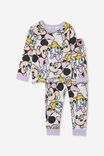 Disney Florence Long Sleeve Pyjama Set, LCN DIS VANILLA/MINNIE & FRIENDS - alternate image 4