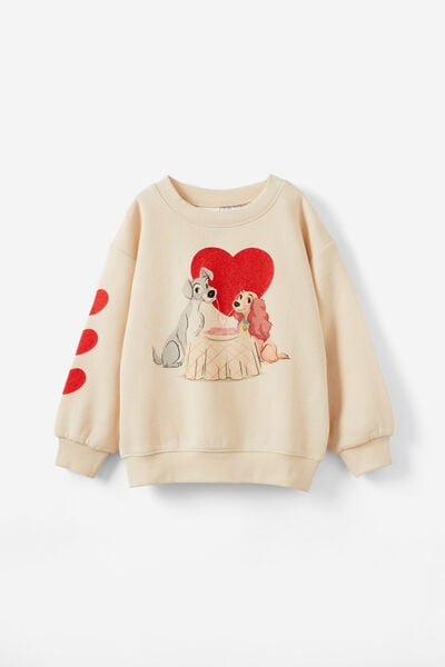 License Dusty Fleece Crew Neck, LCN DIS LADY &THE TRAMP/BUTTERCREAM