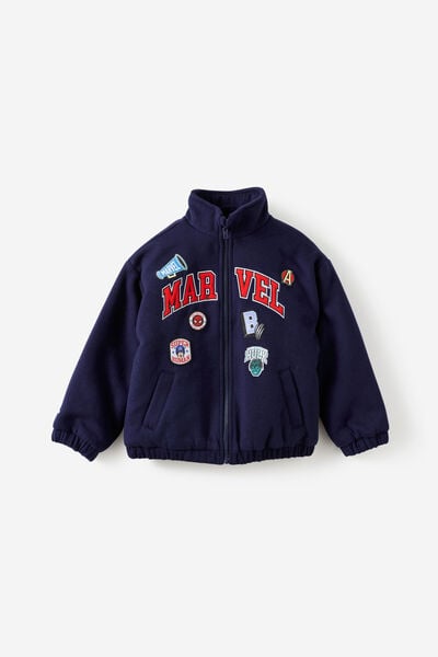 License Varsity Jacket, LCN MAR SQUID INK/AVENGERS