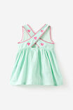 Baby Woven Cross-Back Dress, SEAGLASS STRIPE - example image 2
