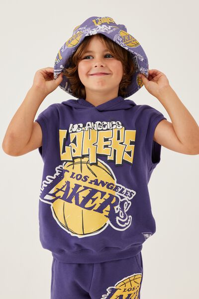 Kids Licensed Bucket Hat, LCN NBA LOS ANGELES LAKERS/PURPLE LAKE