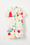 Baby Woven Pj Set, VANILLA/GEO CHRISTMAS - alternate image 1