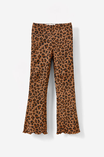 Francine Flare Pant, TAUPY BROWN/LEOPARD