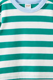 Baby Essential Long Sleeve Graphic Tee, VANILLA/ENGLISH IVY STRIPE - example image 3