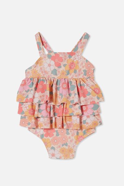 Nikita Three Tiered Swimsuit, PEACH TANG/CALI PINK BRONTE FLORAL
