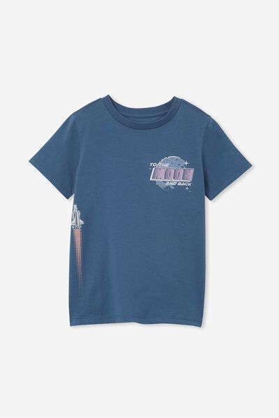 Max Skater Short Sleeve Tee, PETTY BLUE/TO THE MOON AND BACK