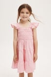 Kennedy Tiered Dress, CORAL FIZZ/BLUSH PINK STRIPE - alternate image 2