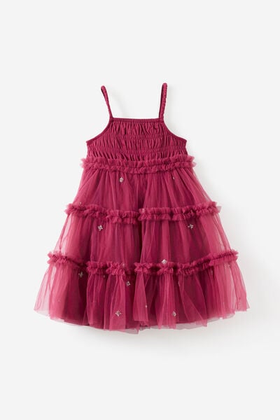 Embellished Dress Up Dress, BERRY JAM