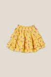 Lana Tiered Skirt, CORN SILK/FLORA FLOWER STAMP - alternate image 3