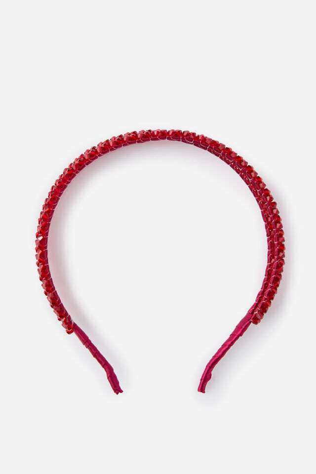 Kids Embellished Headband, BERRY JAM/SPARKLES