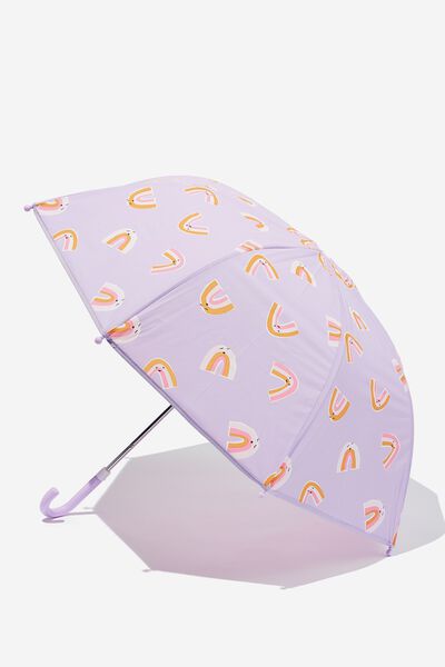 Kids Cloudburst Umbrella, PAROS RAINBOWS/LILAC DROP