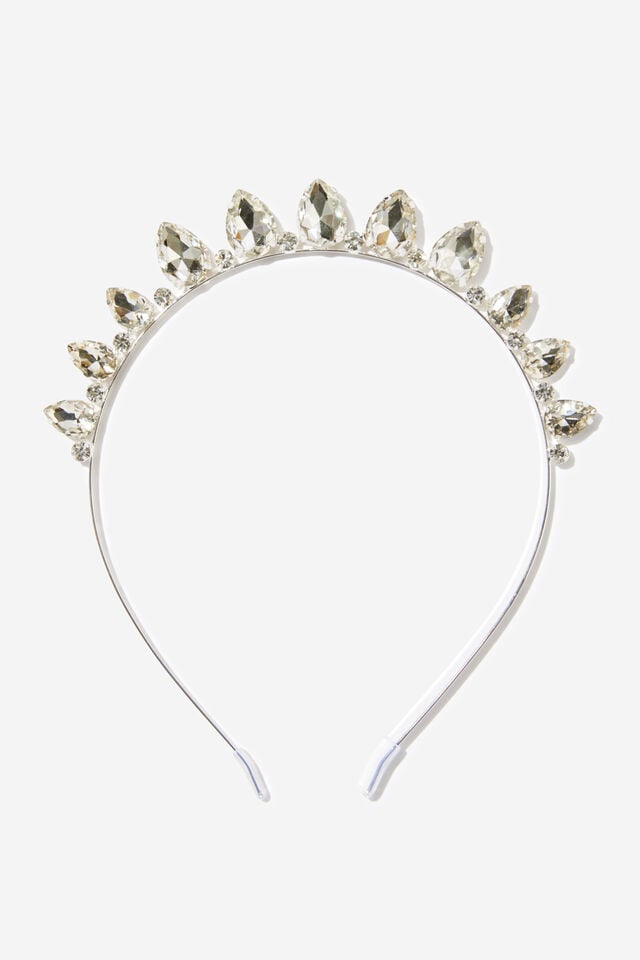 Luxe Headband, SILVERY/GEMMIE TIARA