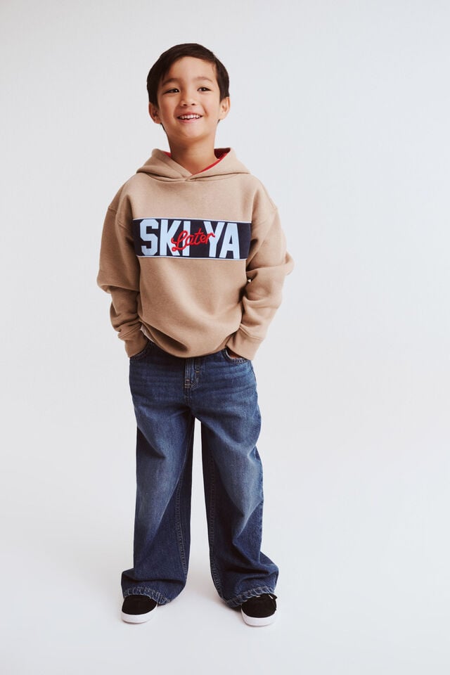 Sammy Oversize Hoodie, MOCHA/SKI YA LATER