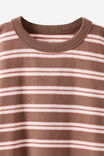 Essentials Short Sleeve Tee, COOKIE CRUMBLE/SUN KISSED/VANILLA STRIPE - example image 3