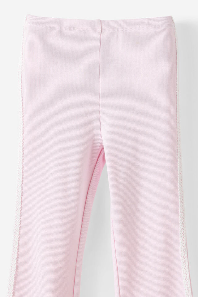 Essential Francine Flare Legging, TEA PARTY PINK/LACE TRIM