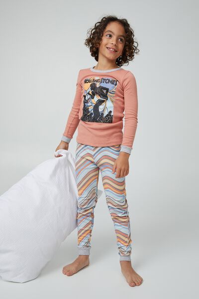 Cotton on Kids - Britney Short Sleeve Pyjama Set Licensed - LCN NBA Marshmallow pink/chicago Bulls