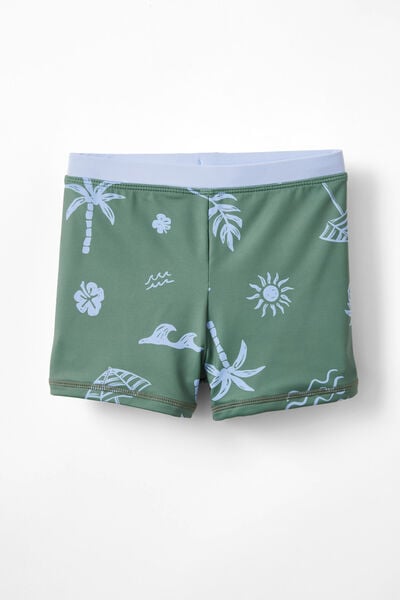 Billy Boyleg Swim Trunk, SWAG GREEN/BEACH