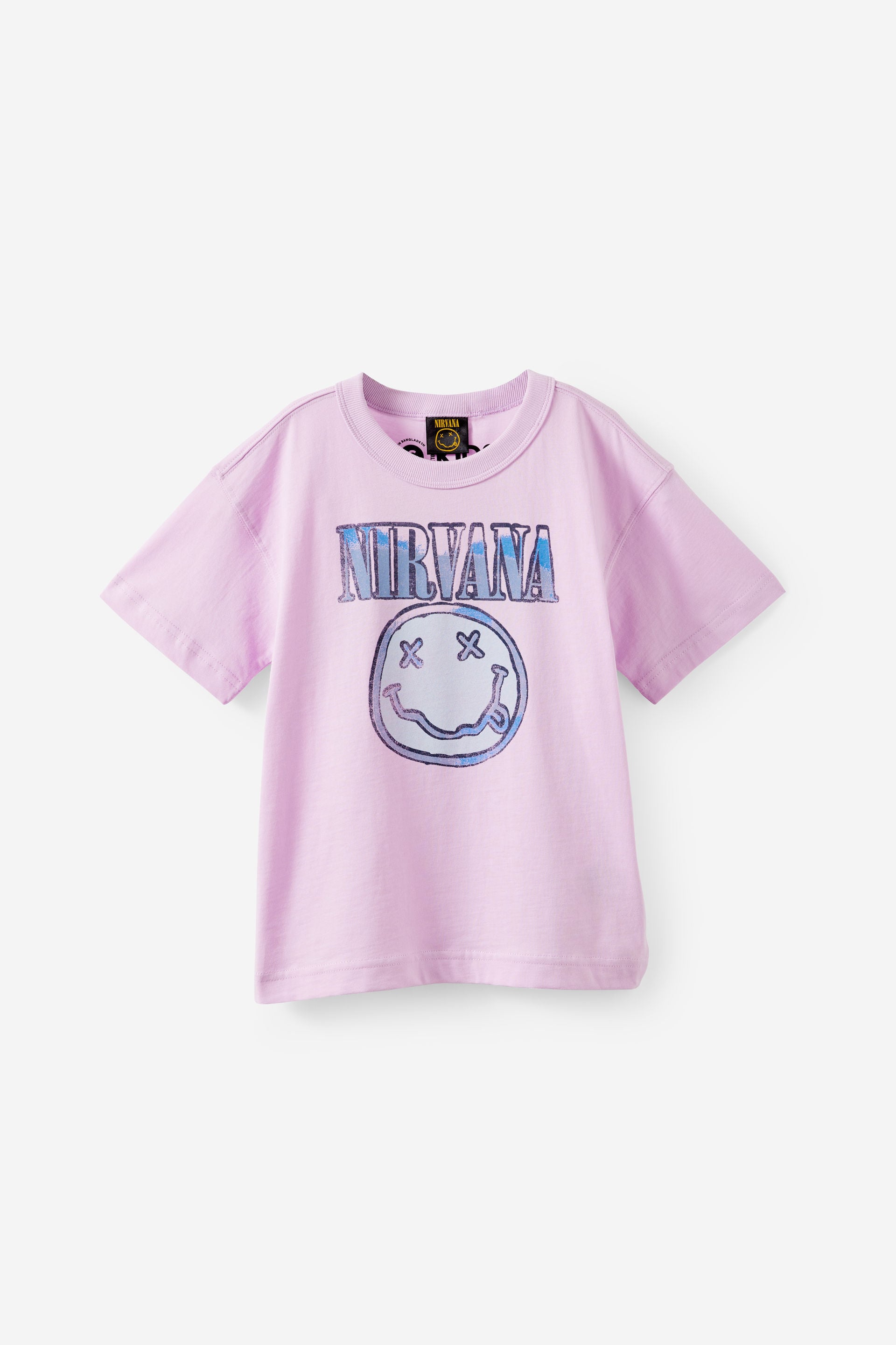 Boys' Pink Nirvana Music Drop Shoulder SS Tee | Cotton On Kids
