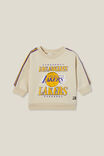Alma Drop Shoulder Sweater Lcn, LCN NBA RAINY DAY/LAKERS BASKETBALL STRIPE - alternate image 1