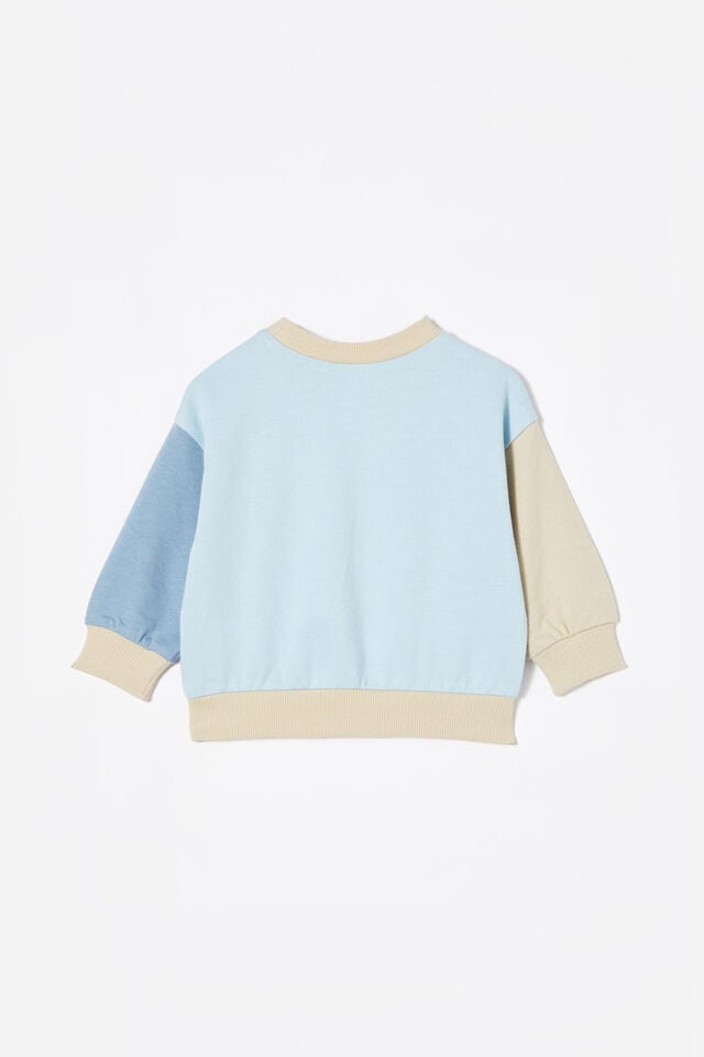 Alma Drop Shoulder Sweater, FROSTY BLUE/HAPPY COLOURBLOCK
